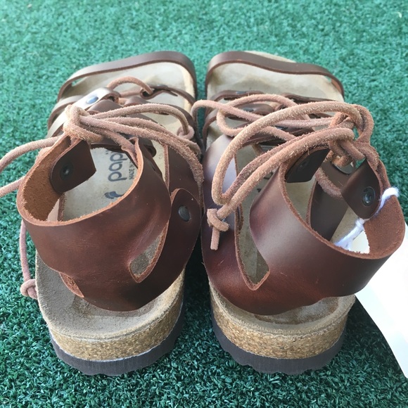 NWT Birkenstock Cleo Gladiator Sandal Cognac 37 - Picture 6 of 8